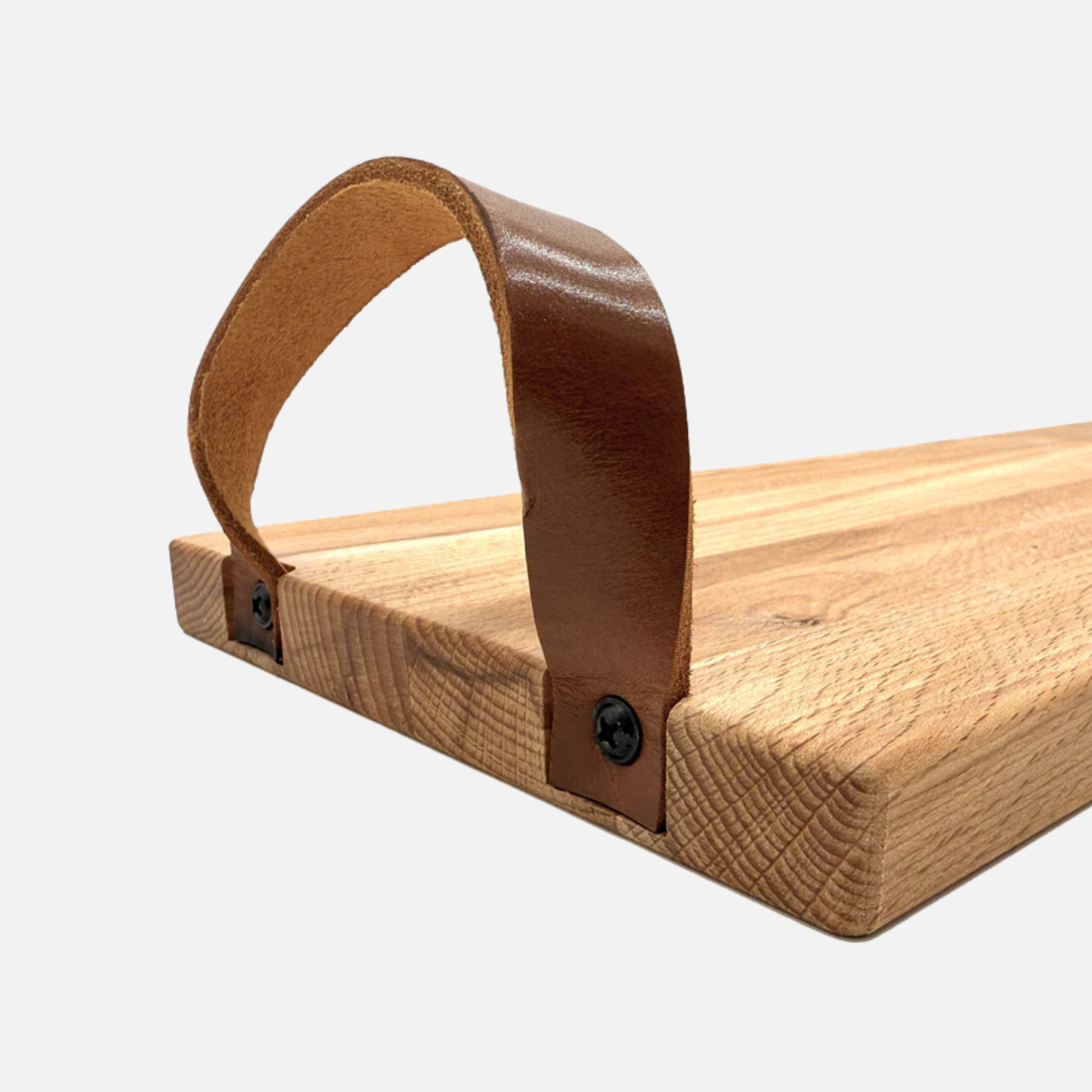 Borrelplank Nadine 48x17x2 cm (leren handvat)