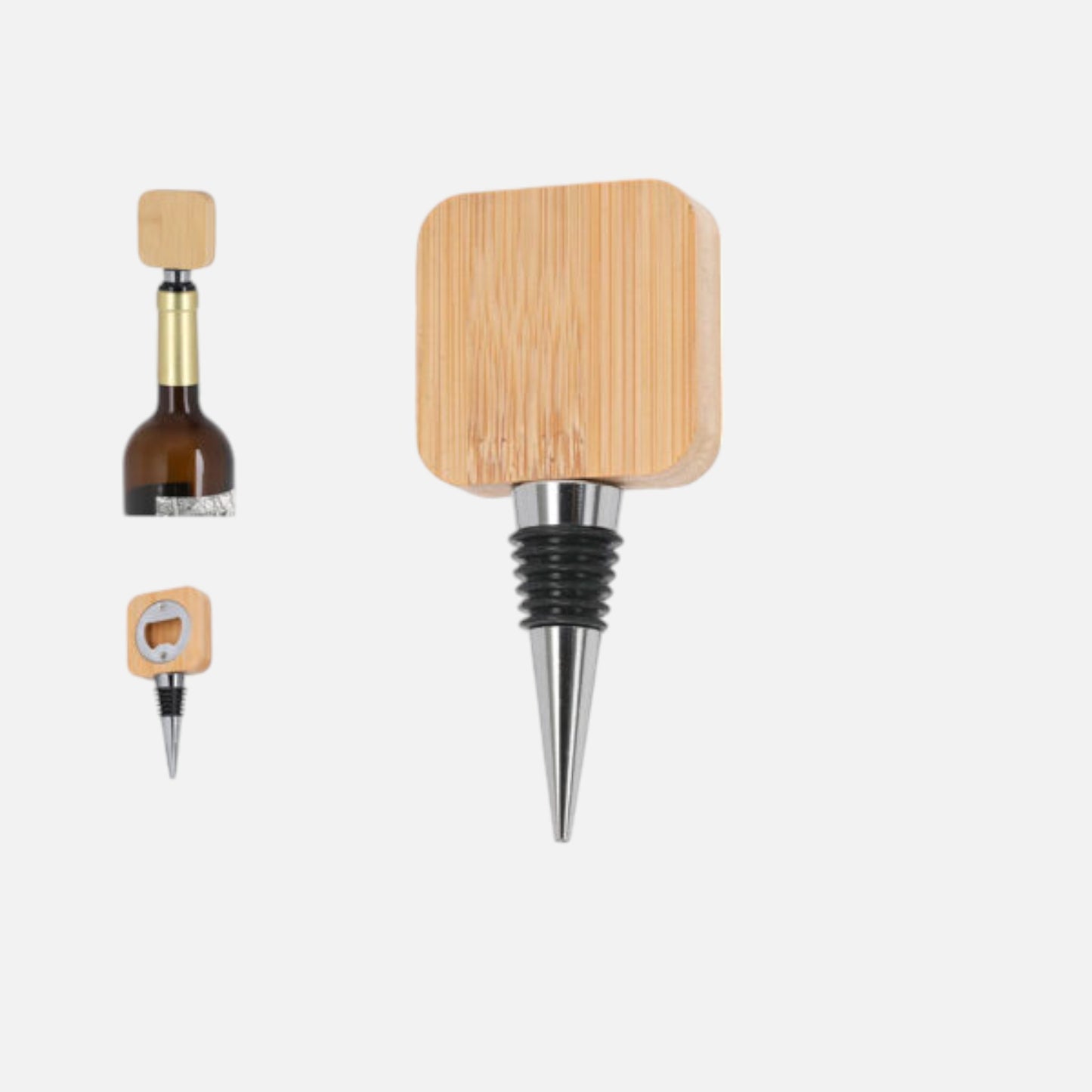 Flessenstopper en bieropener vierkant