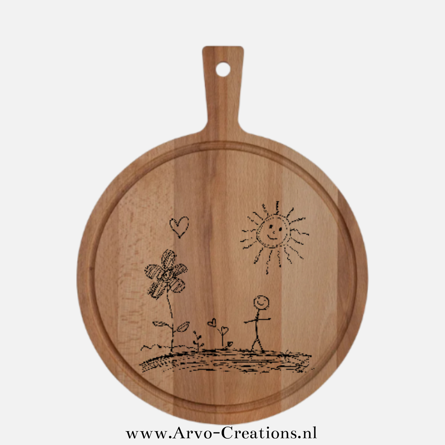Borrelplank met eigen tekening