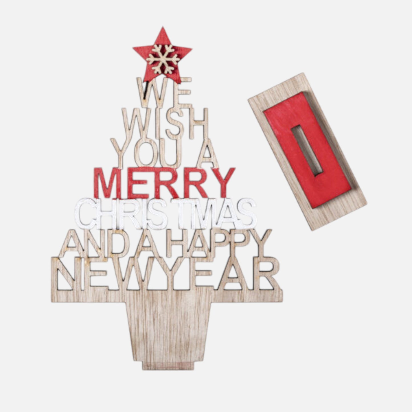 Kerstboom Staander tekst we wish