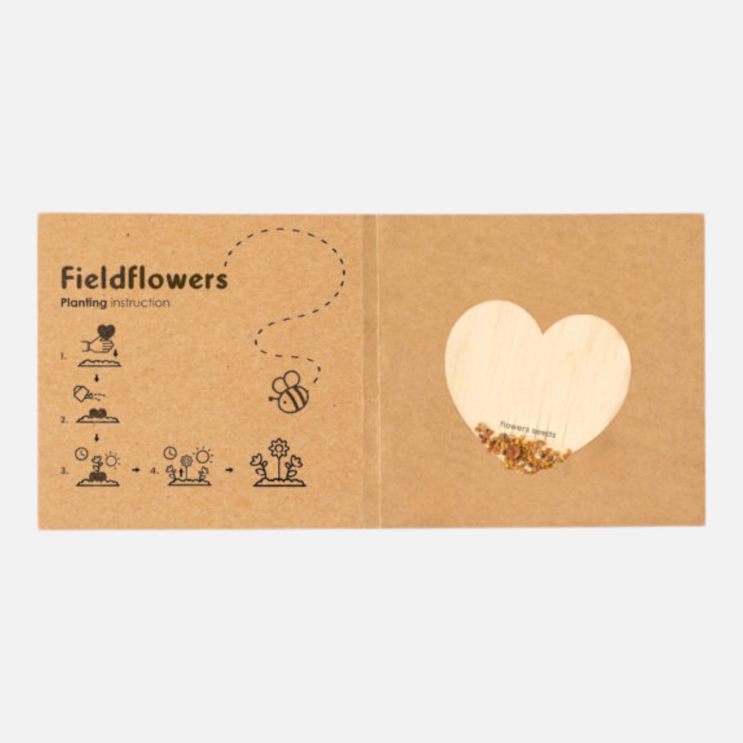 Hartje met bloemenzaad