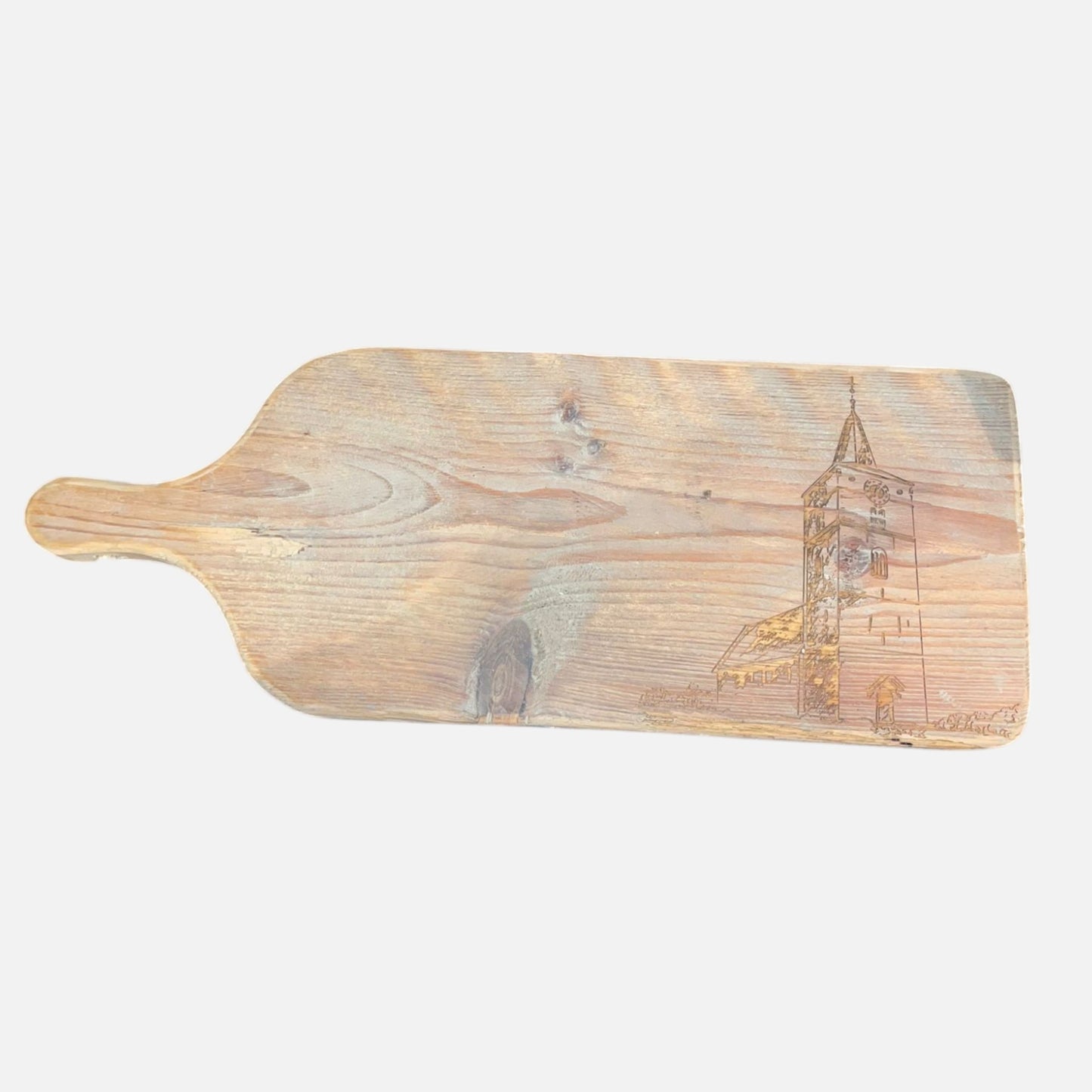 Borelplank steigerhout Kerk Veen