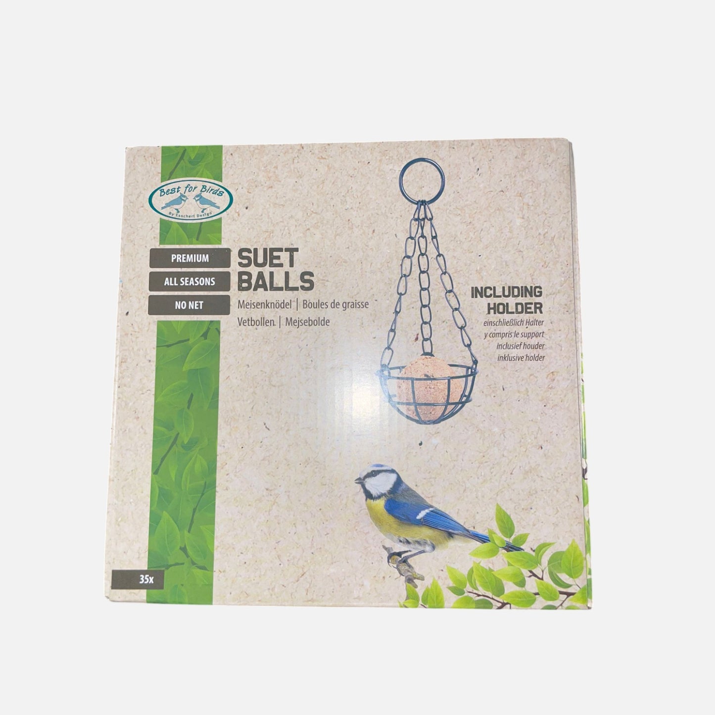 Vetbollen 36 stuks en vetbolhouder ( vetbollen zijn zonder netje)