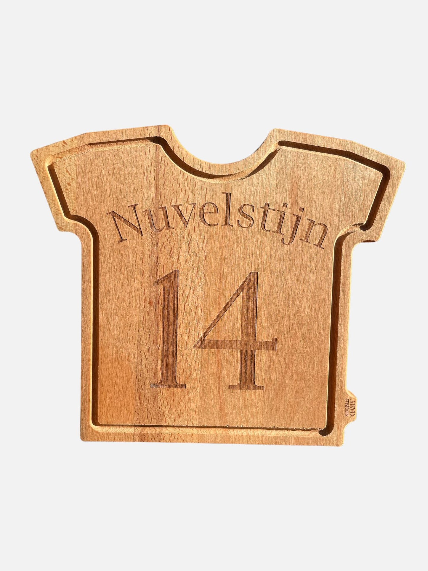 Borrelplank Voetbalshirt MET EIGEN NAAM