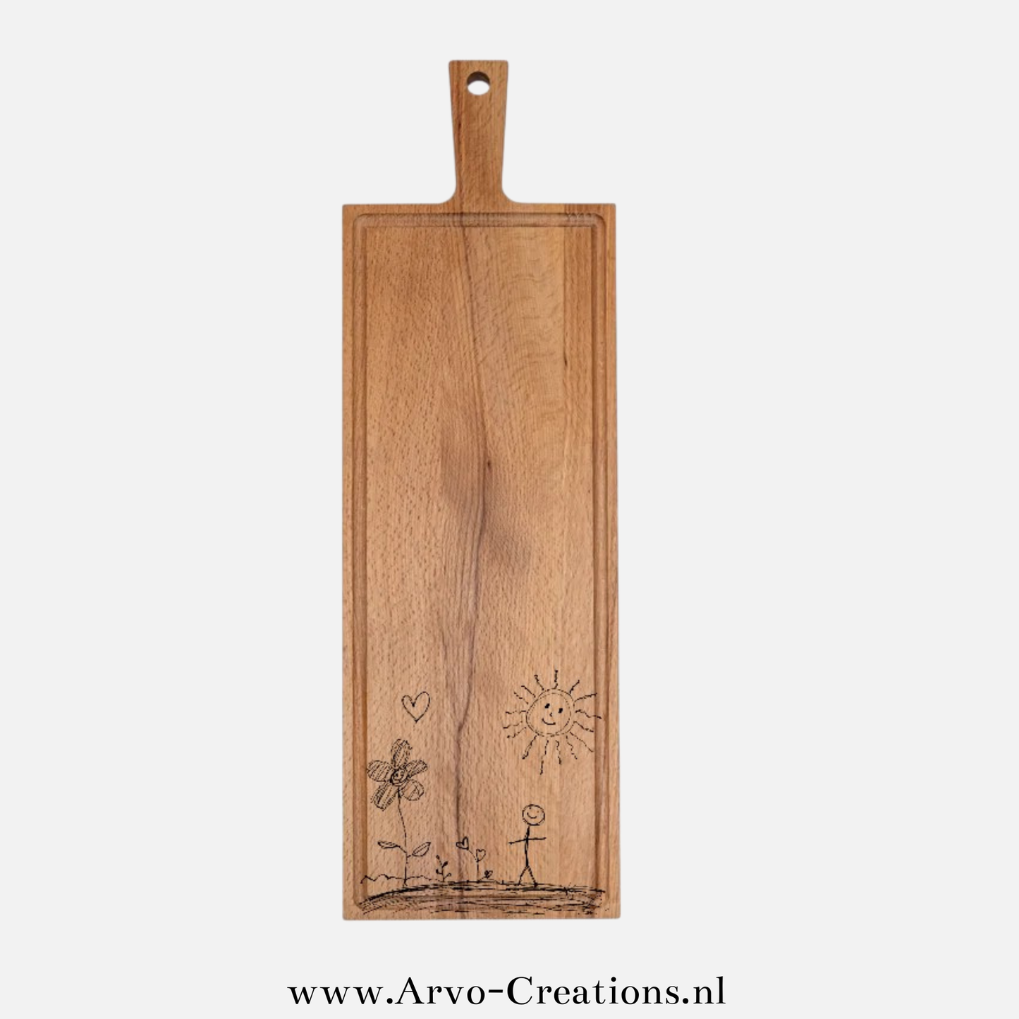 Borrelplank met eigen tekening