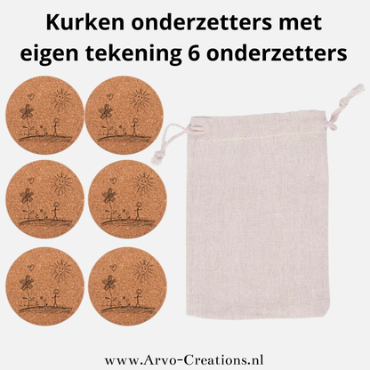 Kindertekening naar onderzetters