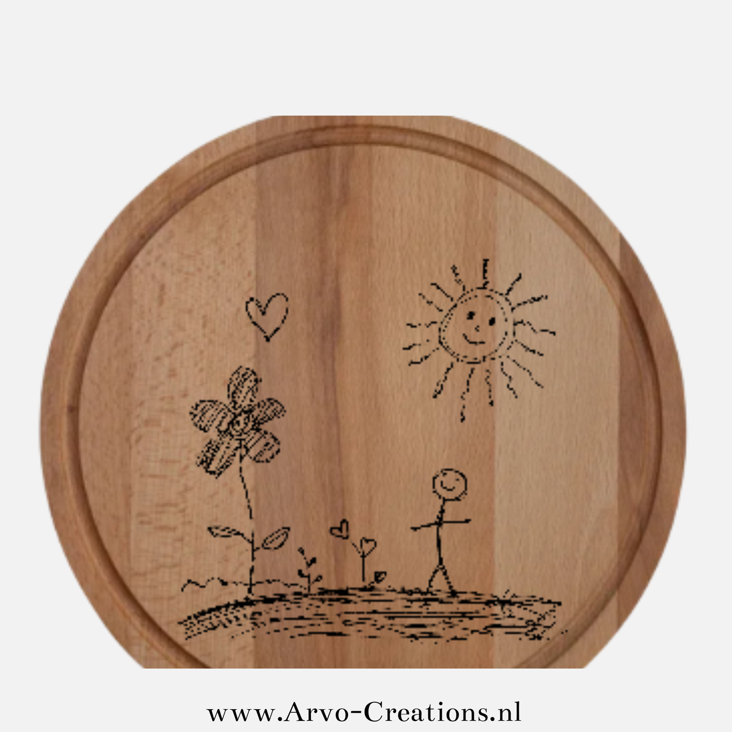 Borrelplank met eigen tekening