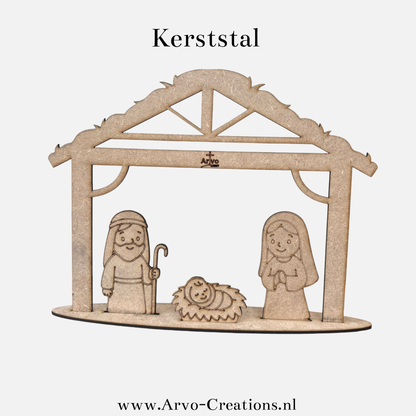Kerststal Basisset met GRATIS stiften
