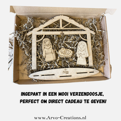 Kerststal Basisset met GRATIS stiften