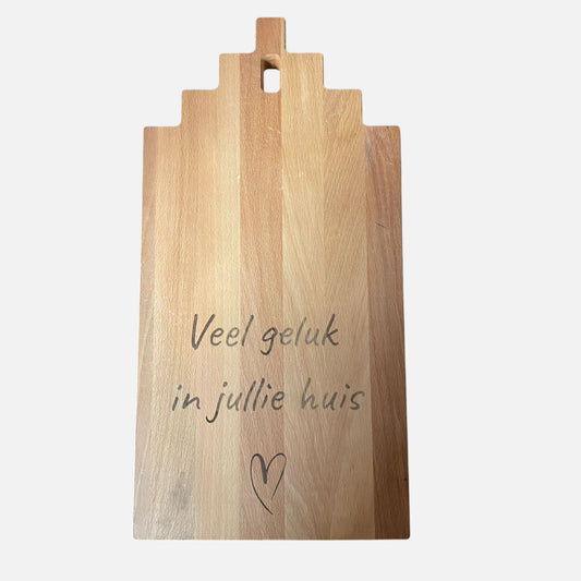 Borrelplank veel geluk in jullie nieuwe huis