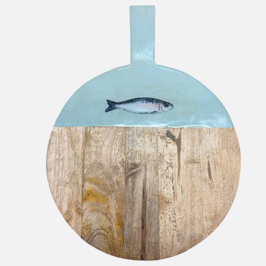 Borrelplank met coating vis