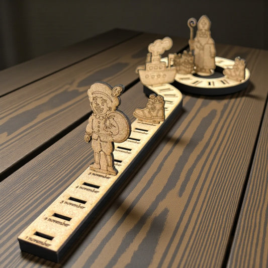 Aftelkalender Sinterklaas – met houten icoontjes
